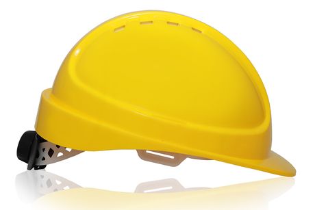 Каска защитная К-05 "Форвард" с храповиком (желтая) ABS+PC