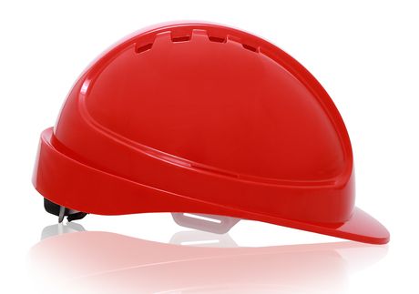 Каска защитная К-05 "Форвард" с храповиком (красная) ABS+PC