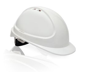 Каска защитная К-05 "Форвард" с храповиком (белая) ABS+PC