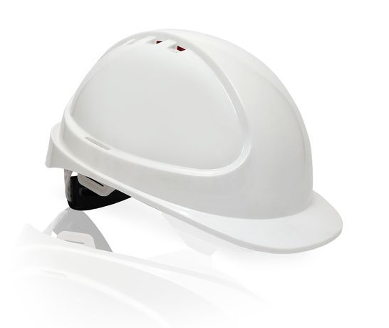 Каска защитная К-05 "Форвард" с храповиком (белая) ABS+PC